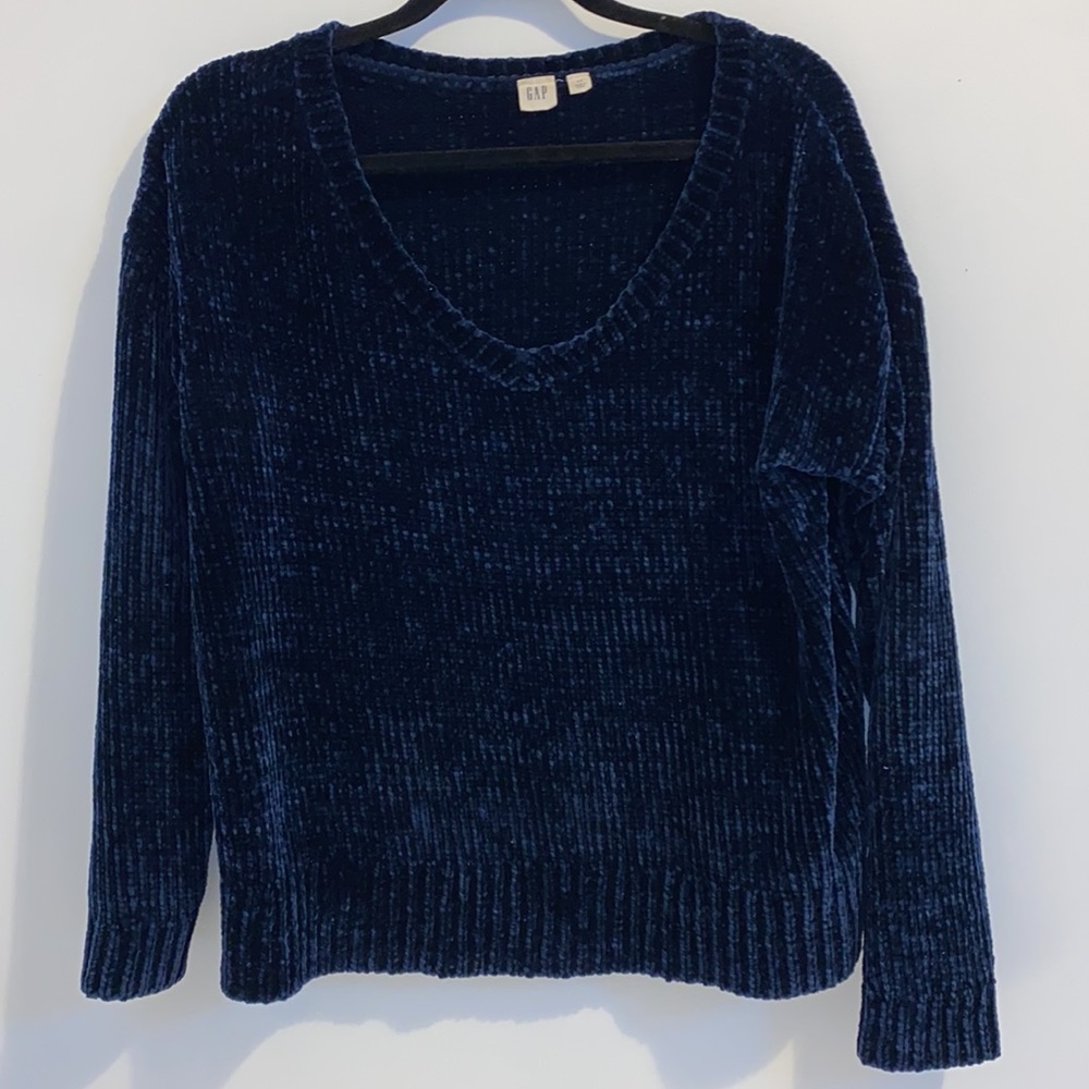 GAP Blue Velvet Sweater